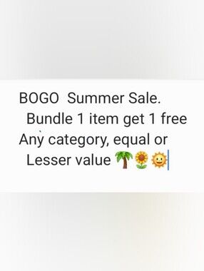 BOGO Summer Sale Mix And Match